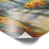 秋の散歩印象派の経路 フォトプリント (角)