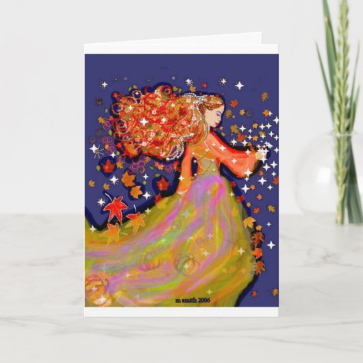 秋の散歩 カード (正面)