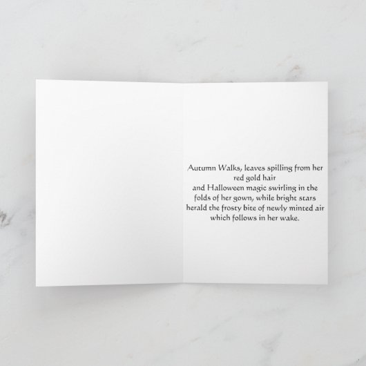 秋の散歩 カード (内部)