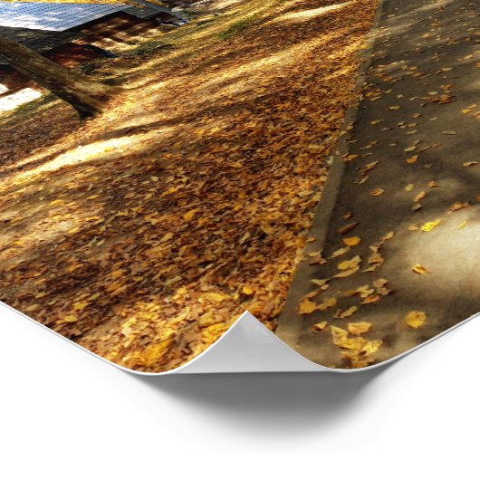 秋の散歩 ポスター (角)