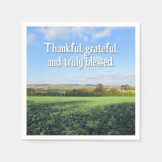 秋の散歩in the Country - カスタムThanksgiving スタンダードカクテルナプキン (正面)