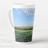 秋の散歩in the country – 大パーソナライズされた カフェラテマグ (左アングル)