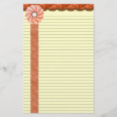 秋の文房具の網掛け/オプションの線 便箋 (正面)
