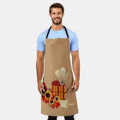 秋の料理用具 エプロン (着用した状態)