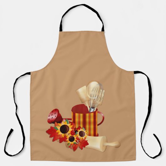 秋の料理用具 エプロン (正面)