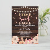 秋の新居お披露目会 ホームキー オータムフラワー ご招待 招待状 (スタンド正面)