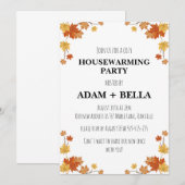 秋の新居祝い 招待状 (正面/裏面)