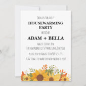 秋の新居祝い 招待状 (正面)