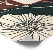 秋の新緑の花賛美のカスタマイズ ポスター (角)