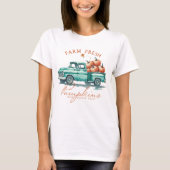 秋の新鮮なカボチャ 女性用 Tシャツ (正面)