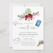 秋の旅行恋しく思からミセスブライダルシャワー 招待状 (正面)