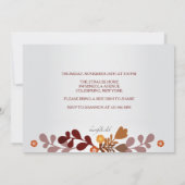 秋の旗の招待状 招待状 (裏面)