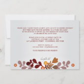 秋の旗の招待状 招待状 (裏面)