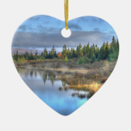 秋の日の出アットモーズヘッドレイクメイン セラミックオーナメント