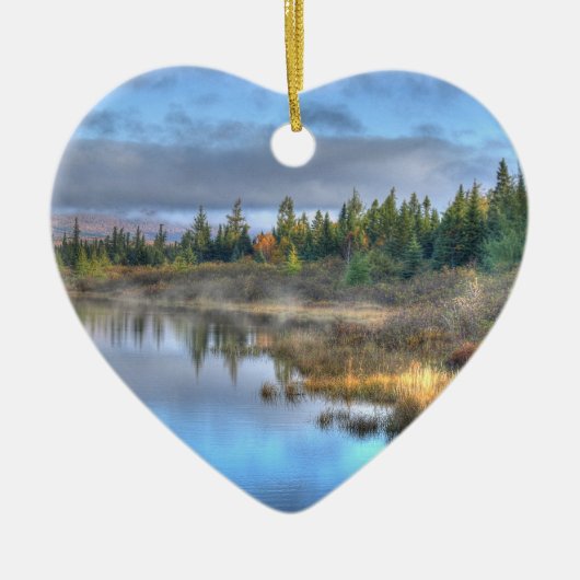 秋の日の出アットモーズヘッドレイクメイン セラミックオーナメント (正面)