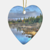 秋の日の出アットモーズヘッドレイクメイン セラミックオーナメント (左)