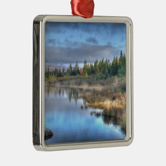 秋の日の出アットモーズヘッドレイクメイン メタルオーナメント (右)