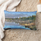 秋の日の出アットモーズヘッドレイクメイン ランバークッション (ブランケット)