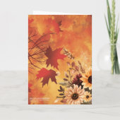 秋の日の啓示11:17幸せな感謝祭 カード (裏面)