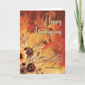 秋の日の啓示11:17幸せな感謝祭 カード (正面)