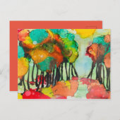 秋の日の招待状秋の愛の結婚式の招待 インビテーションポストカード (正面/裏面)