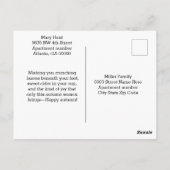 秋の日キッズアンドコ縁どリー ポストカード (裏面)