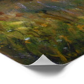 秋の日差しのオリーブ林 ポスター (角)