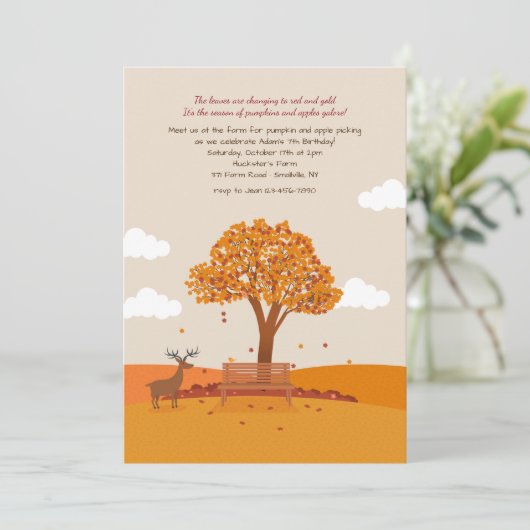 秋の日招待状 招待状 (スタンド正面)