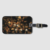 秋の日本の花とヴィンテージアート ラゲッジタグ (正面横)