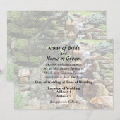 秋の日本庭園 ウェディング用品 招待状 (正面/裏面)