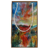 秋の日水彩画風景画抱き枕 スモールペーパーバッグ (正面)