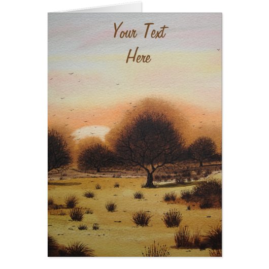 秋の日没する森の風景様式芸術 (正面)