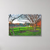 秋の日没バイシャーリーテイラー キャンバスプリント (正面)