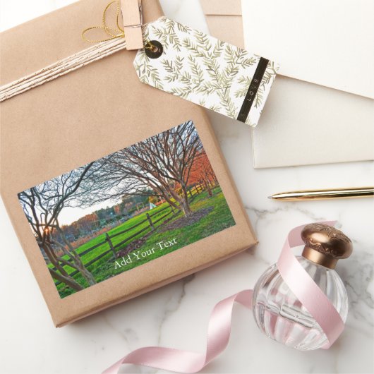 秋の日没バイシャーリーテイラー 長方形シール (ギフト)