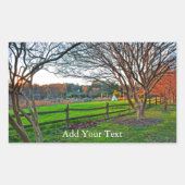 秋の日没バイシャーリーテイラー 長方形シール (正面)