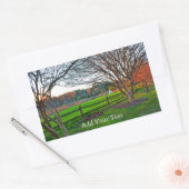 秋の日没バイシャーリーテイラー 長方形シール (封筒)