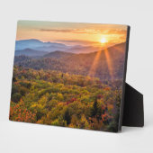 秋の日没ビーコンハイツ フォトプラーク (側面)