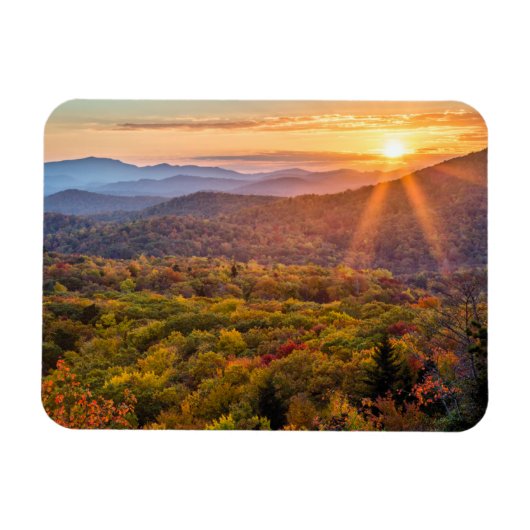 秋の日没ビーコンハイツ マグネット (横)