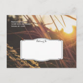 秋の日没秋日付はがきを保存 案内ポストカード (裏面)