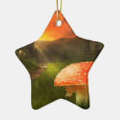 秋の日没。 セラミックオーナメント (左)