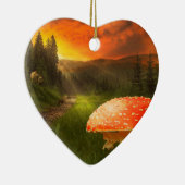 秋の日没。 セラミックオーナメント (右)