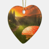 秋の日没。 セラミックオーナメント (左)