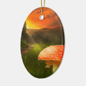 秋の日没。 セラミックオーナメント (左)