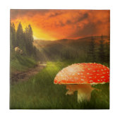 秋の日没。 タイル (正面)