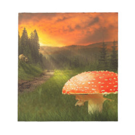 秋の日没。 ノートパッド