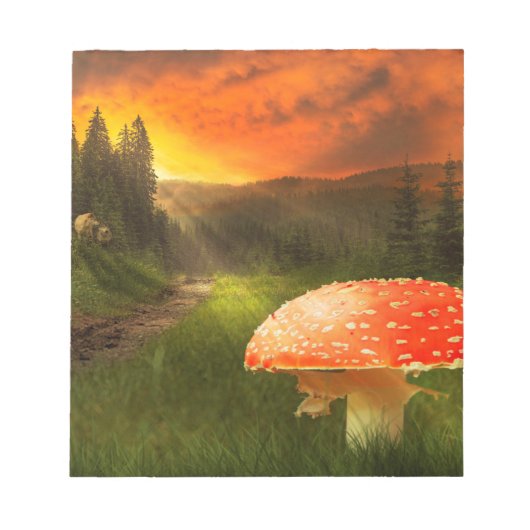 秋の日没。 ノートパッド (正面)