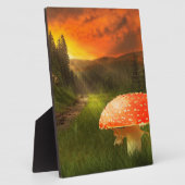 秋の日没。 フォトプラーク (側面)