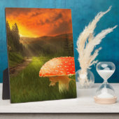 秋の日没。 フォトプラーク (側面)