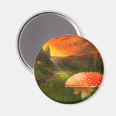 秋の日没。 マグネット (正面/裏面)