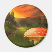 秋の日没。 マグネット (正面)